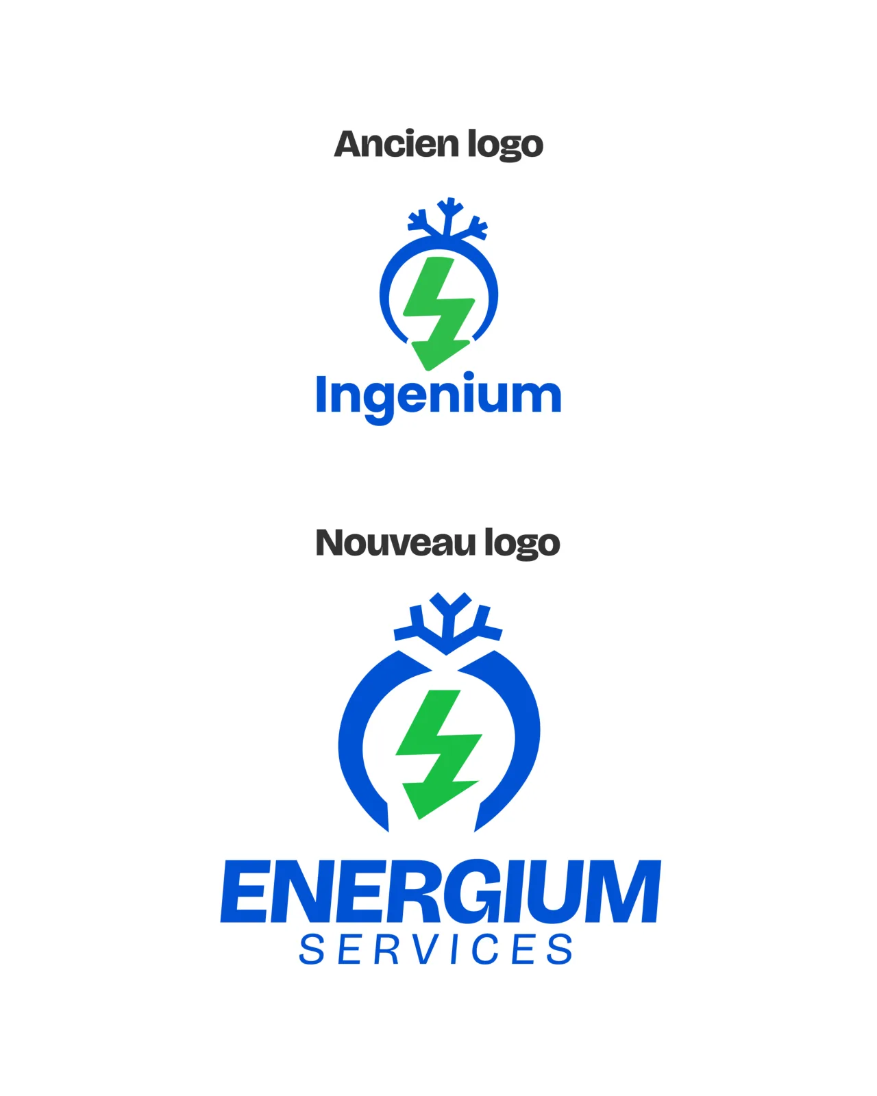 Energium Services — Avant → après : le rebranding