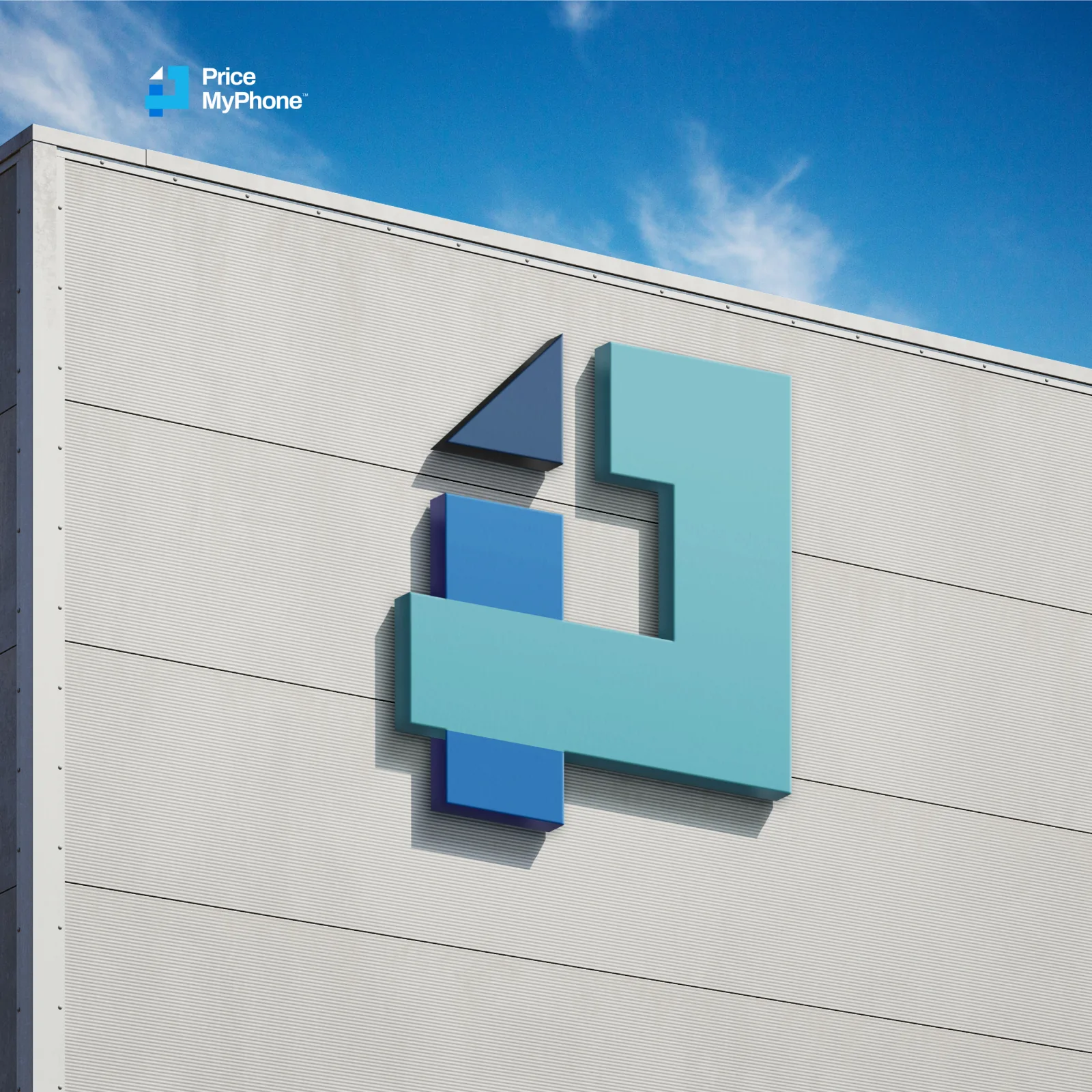PriceMyPhone — L'enseigne en relief