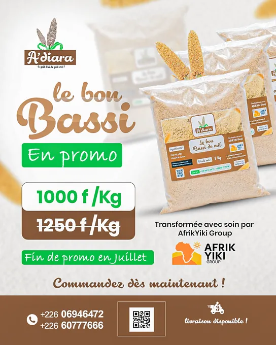 Afrik Yiki · Bassi — affiche de la promo de juillet
