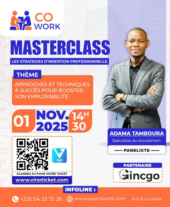 Cowork — affiche de la masterclass