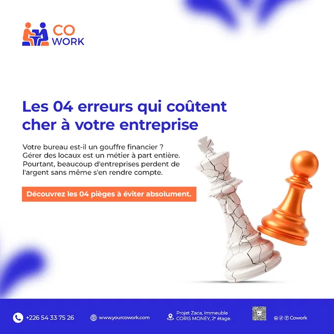 Cowork — carrousel « Les 04 erreurs qui coûtent cher »
