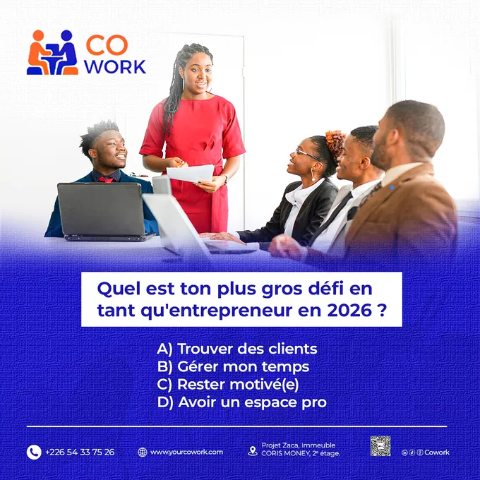 Cowork — « Quel est ton plus gros défi en 2026 ? A, B, C ou D »