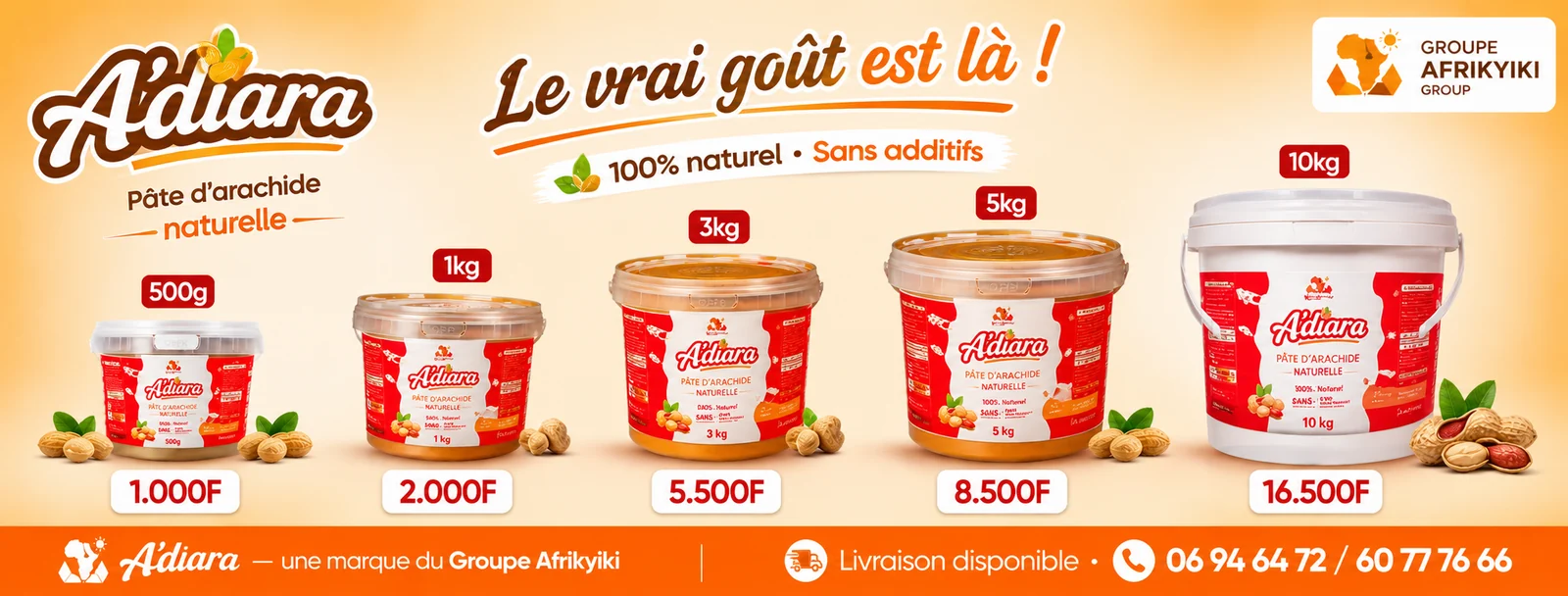 A'diara · Afrik Yiki, bannière